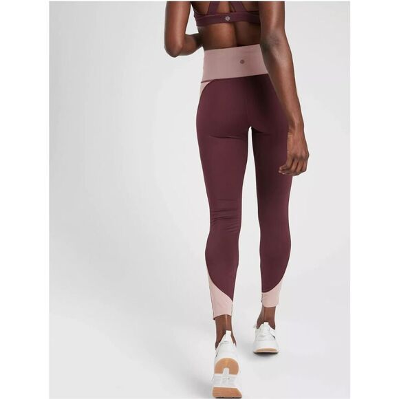 Athleta Crunch 7/8 Tight Women's Size S Colorblock High Rise Leggings - Picture 2 of 10